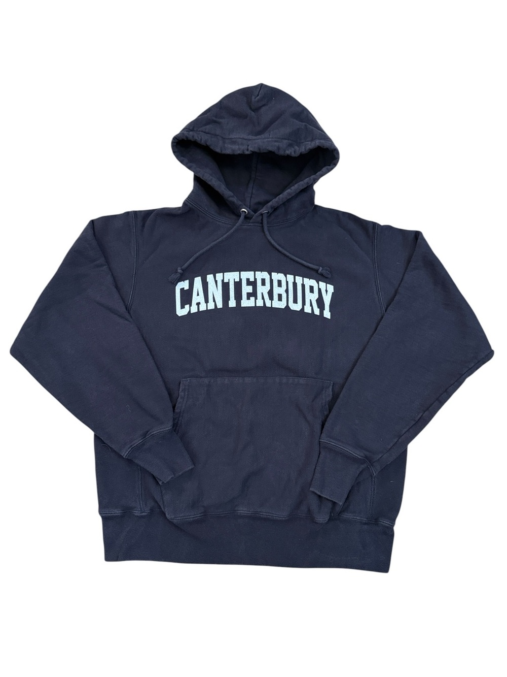 Champion Reverse Weave Canterbury Hoodie Navy Faded Collegiate Mens Medium